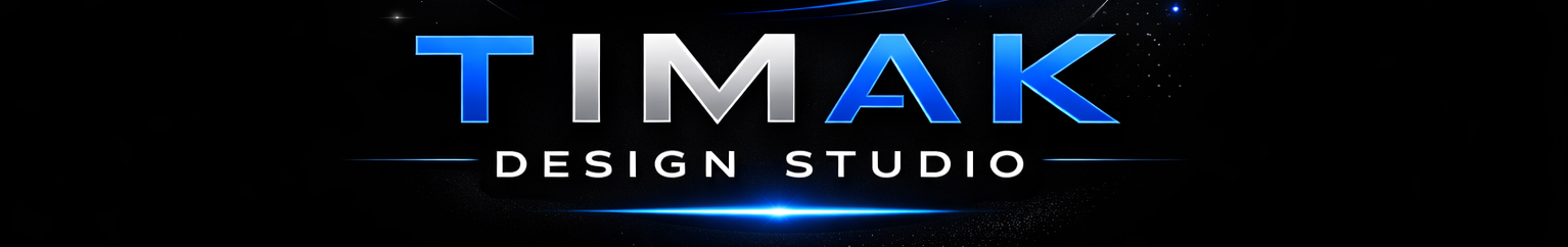 TIMAK DESIGN STUDIO logo 3D, studio de design graphique, web design et motion design
